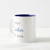 Halfbroer Gepersonaliseerd Tweekleurige Koffiemok (Voorkant links)
