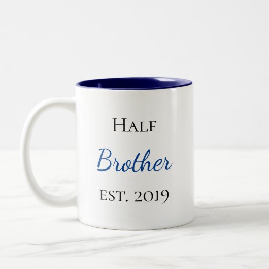 Halfbroer Gepersonaliseerd Tweekleurige Koffiemok (Links)