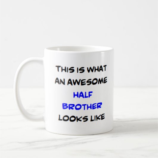 halfbroer, geweldige koffiemok (Links)