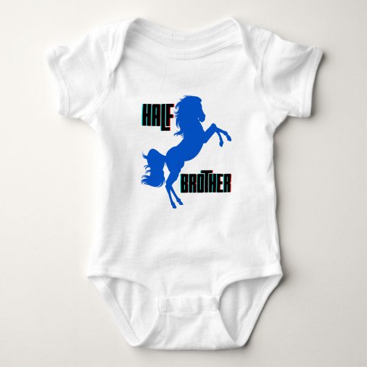 Halfbroer Paard Grootbrengen Romper (Voorkant)
