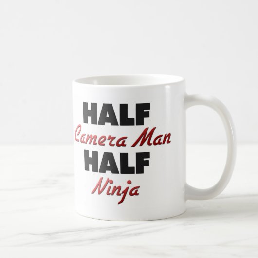 Halfcamera Man Half Ninja Koffiemok (Rechts)