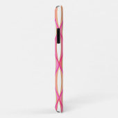 HalfCentraal lintafdruk - koraal en roze Case-Mate iPhone Case (Achterkant/rechts)