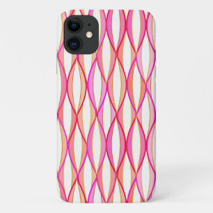 HalfCentraal lintafdruk - koraal en roze Case-Mate iPhone Case