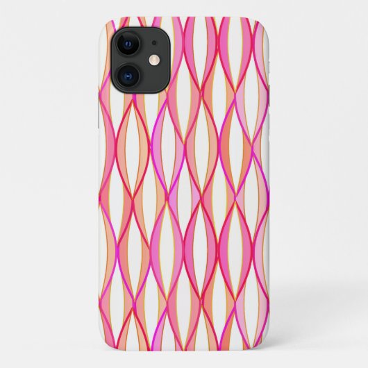 HalfCentraal lintafdruk - koraal en roze Case-Mate iPhone Case (Achterkant)