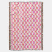 HalfCentraal lintafdruk - koraal en roze Deken (Voorkant Verticaal)