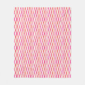 HalfCentraal lintafdruk - koraal en roze Fleece Deken (Voorkant)