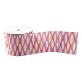 HalfCentraal lintafdruk - koraal en roze Grosgrain Lint (Spoel)