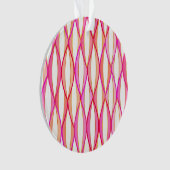 HalfCentraal lintafdruk - koraal en roze Ornament (voorkant)