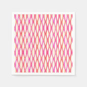 HalfCentraal lintafdruk - koraal en roze Servetten (Voorkant)