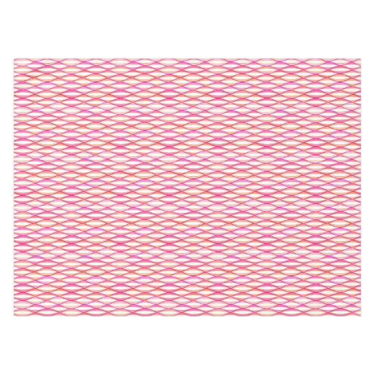 HalfCentraal lintafdruk - koraal en roze Tafelkleed (Voorkant (Horizontaal))