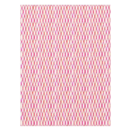 HalfCentraal lintafdruk - koraal en roze Tafelkleed (Voorkant)