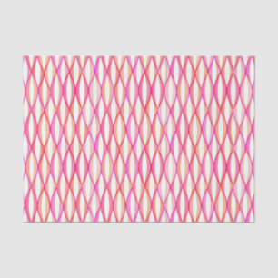 HalfCentraal lintafdruk - koraal en roze Tissuepapier
