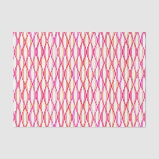 HalfCentraal lintafdruk - koraal en roze Tissuepapier (Voorkant)