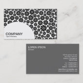 Halfcirkelpaneel - 8 petalen - zwart op wit 02 visitekaartje (Voorkant / Achterkant)