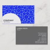 Halfcirkelpaneel - 8 petals - schaduwen van blauw visitekaartje (Voorkant / Achterkant)