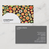 Halfcirkelpaneel - Abstract 20213 Visitekaartje (Voorkant / Achterkant)