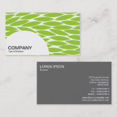 Halfcirkelpaneel - Abstracte bladeren - Martian Gr Visitekaartje (Voorkant / Achterkant)