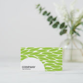 Halfcirkelpaneel - Abstracte bladeren - Martian Gr Visitekaartje (Staand voorkant)