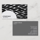 Halfcirkelpaneel - Abstracte bladeren Visitekaartje (Voorkant / Achterkant)