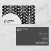 Halfcirkelpaneel - Asanoha-patroon Visitekaartje (Voorkant / Achterkant)