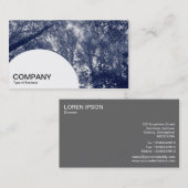 Halfcirkelpaneel - Blauw najaar Visitekaartje (Voorkant / Achterkant)