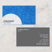 Halfcirkelpaneel - Blauw tapijt Visitekaartje (Voorkant / Achterkant)