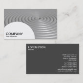 Halfcirkelpaneel - Concentrische ringen - grijs Visitekaartje (Voorkant / Achterkant)