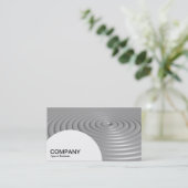 Halfcirkelpaneel - Concentrische ringen - grijs Visitekaartje (Staand voorkant)