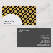 Halfcirkelpaneel - Domino-patchwork - Amber Visitekaartje (Voorkant / Achterkant)