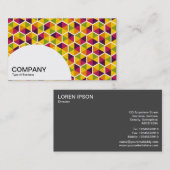 Halfcirkelpaneel - Hexagon Patroon 01 Visitekaartje (Voorkant / Achterkant)