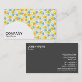 Halfcirkelpaneel - Hexagon Patroon 03 Visitekaartje (Voorkant / Achterkant)