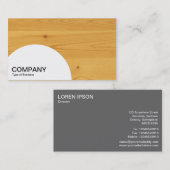 Halfcirkelpaneel - hout 04 visitekaartje (Voorkant / Achterkant)