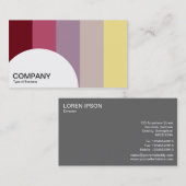 Halfcirkelpaneel - Kleurenbalken 02 Visitekaartje (Voorkant / Achterkant)