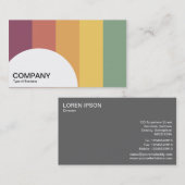 Halfcirkelpaneel - Kleurenbalken 03 Visitekaartje (Voorkant / Achterkant)