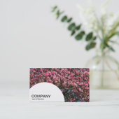 Halfcirkelpaneel - Roze Cherry Blossom Visitekaartje (Staand voorkant)