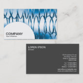 Halfcirkelpaneel - Springs blauw Visitekaartje (Voorkant / Achterkant)