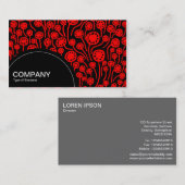 Halfcirkelpaneel (stippen) - 090512 - Rood Visitekaartje (Voorkant / Achterkant)