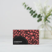 Halfcirkelpaneel (stippen) - 090512 - tropisch roz visitekaartje (Staand voorkant)