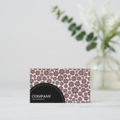 Halfcirkelpaneel (stippen) - 8 petalen - donkerbru visitekaartje (Staand voorkant)