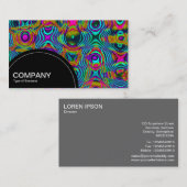 Halfcirkelpaneel (stippen) - Abstract fractal Visitekaartje (Voorkant / Achterkant)