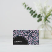 Halfcirkelpaneel (stippen) - Abstract gefragmentee Visitekaartje (Staand voorkant)