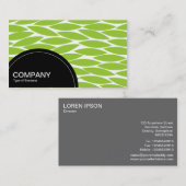 Halfcirkelpaneel (stippen) - Abstracte bladeren Visitekaartje (Voorkant / Achterkant)