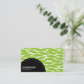 Halfcirkelpaneel (stippen) - Abstracte bladeren Visitekaartje (Staand voorkant)