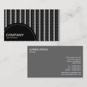 Halfcirkelpaneel (stippen) - Aztec Patroon - Grijs Visitekaartje (Voorkant / Achterkant)