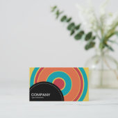 Halfcirkelpaneel (stippen) - Concentrische cirkels Visitekaartje (Staand voorkant)