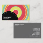 Halfcirkelpaneel (stippen) - Concentrische cirkels Visitekaartje (Voorkant / Achterkant)