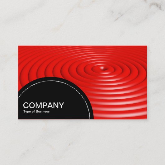 Halfcirkelpaneel (stippen) - Concentrische ringen  Visitekaartje (Voorkant)