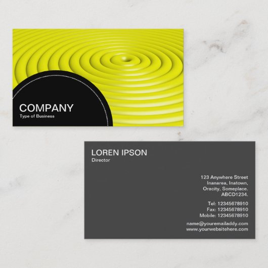 Halfcirkelpaneel (stippen) - Concentrische ringen  Visitekaartje (Voorkant / Achterkant)