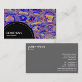 Halfcirkelpaneel (stippen) - Fractal Abstract 02 Visitekaartje (Voorkant / Achterkant)