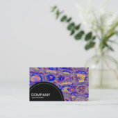 Halfcirkelpaneel (stippen) - Fractal Abstract 02 Visitekaartje (Staand voorkant)